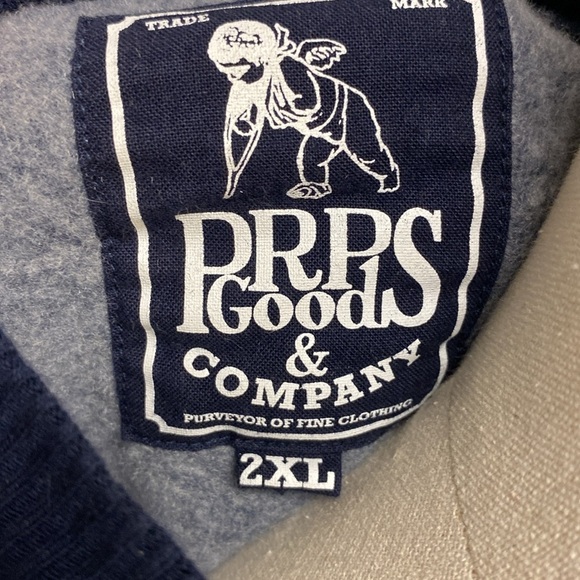 PRPS Dark Blue Crewneck Sweater with Bold Blue Text (sz 2XL) - Picture 2 of 5